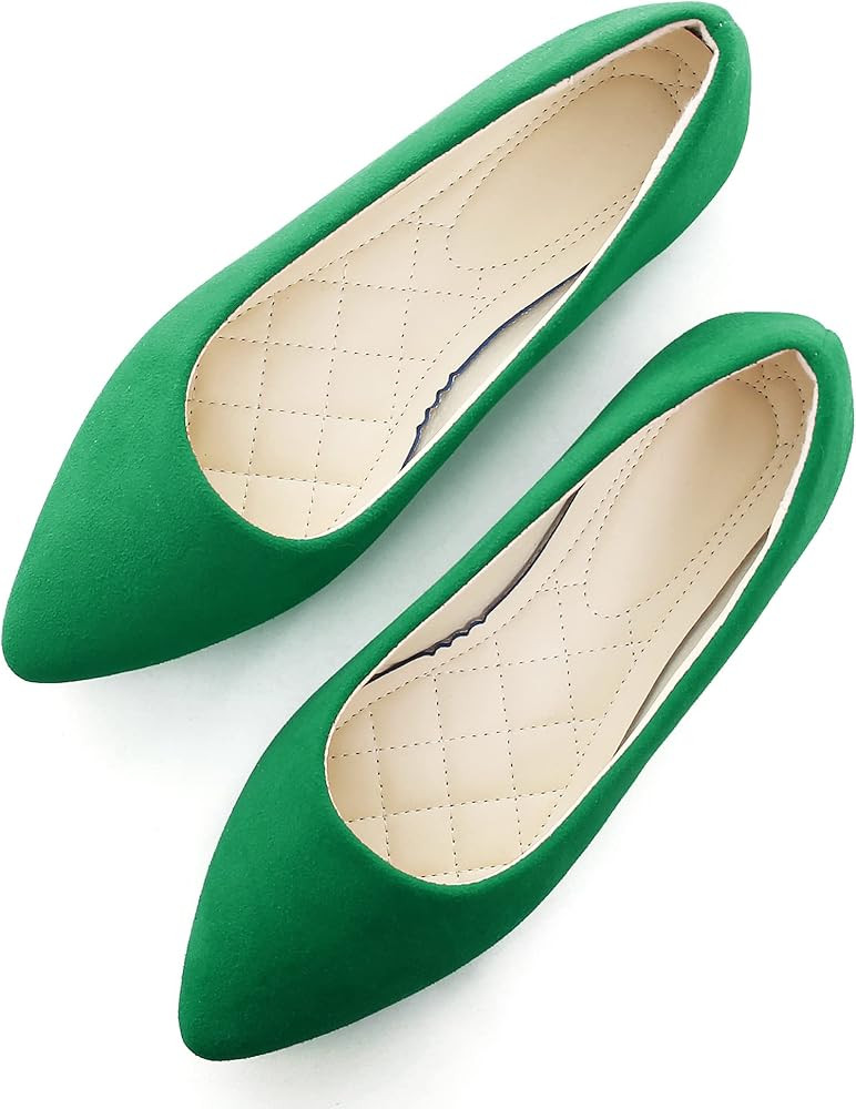 ChaiRong Zhou Women Comfort Square Toe Ballets Flats, Slip On Classical Walking Shoes for Wedding... | Amazon (US)