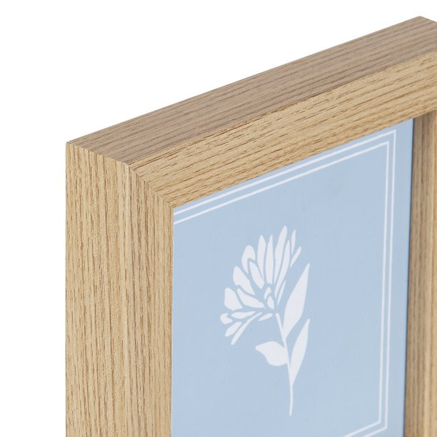 White Flower on Blue 6" x 6" Framed Art Print, by Design Ovation | Walmart (US)