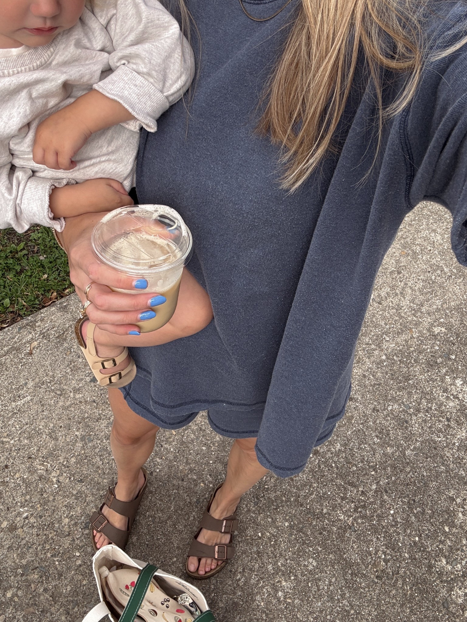 Casual mom outfit of the day — love this free people matching set. Runs oversized. 

#LTKStyleTip #LTKFindsUnder100 #LTKSeasonal