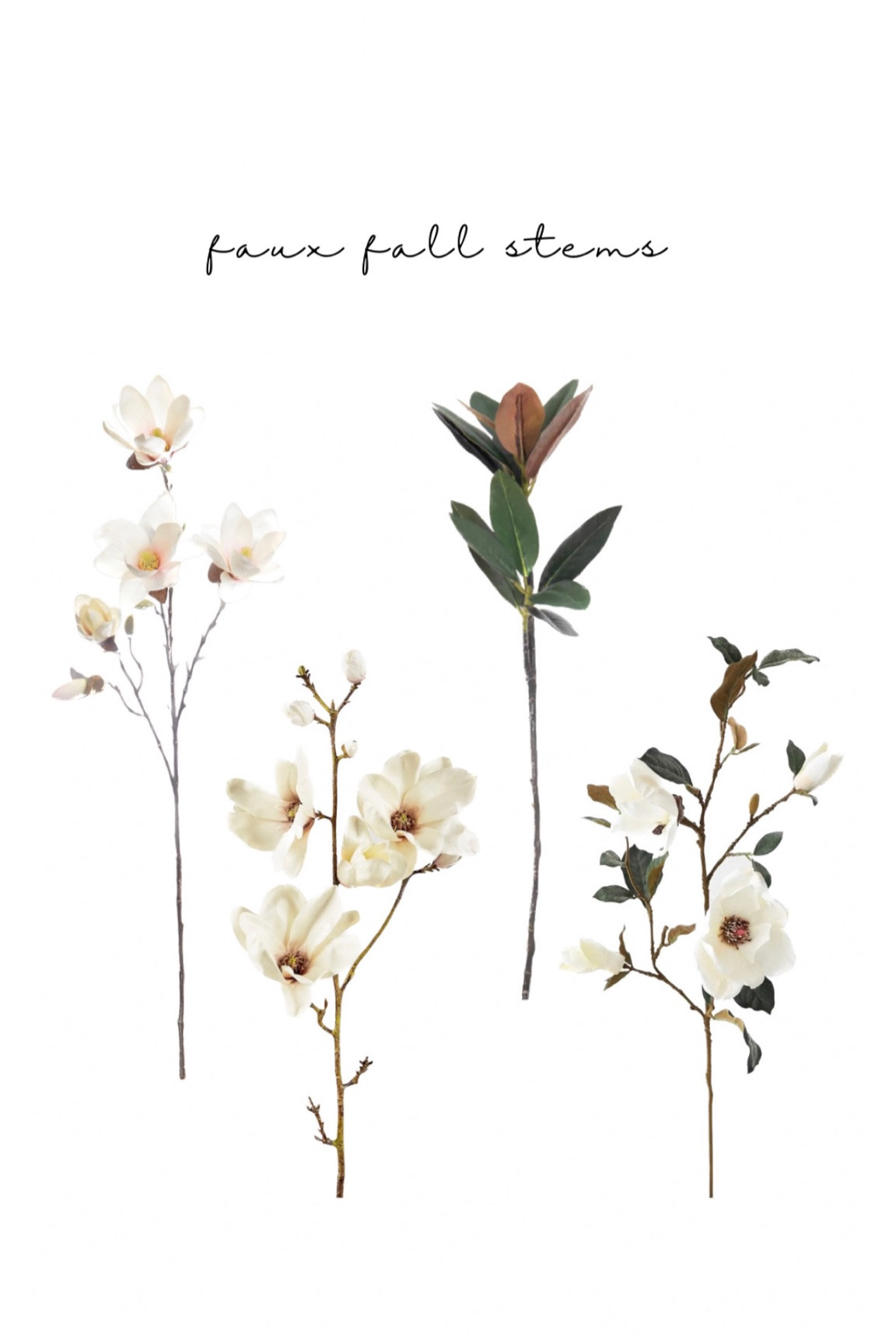 Faux magnolia stems fall stems fall decor 

#LTKFindsUnder50 #LTKHome #LTKSaleAlert