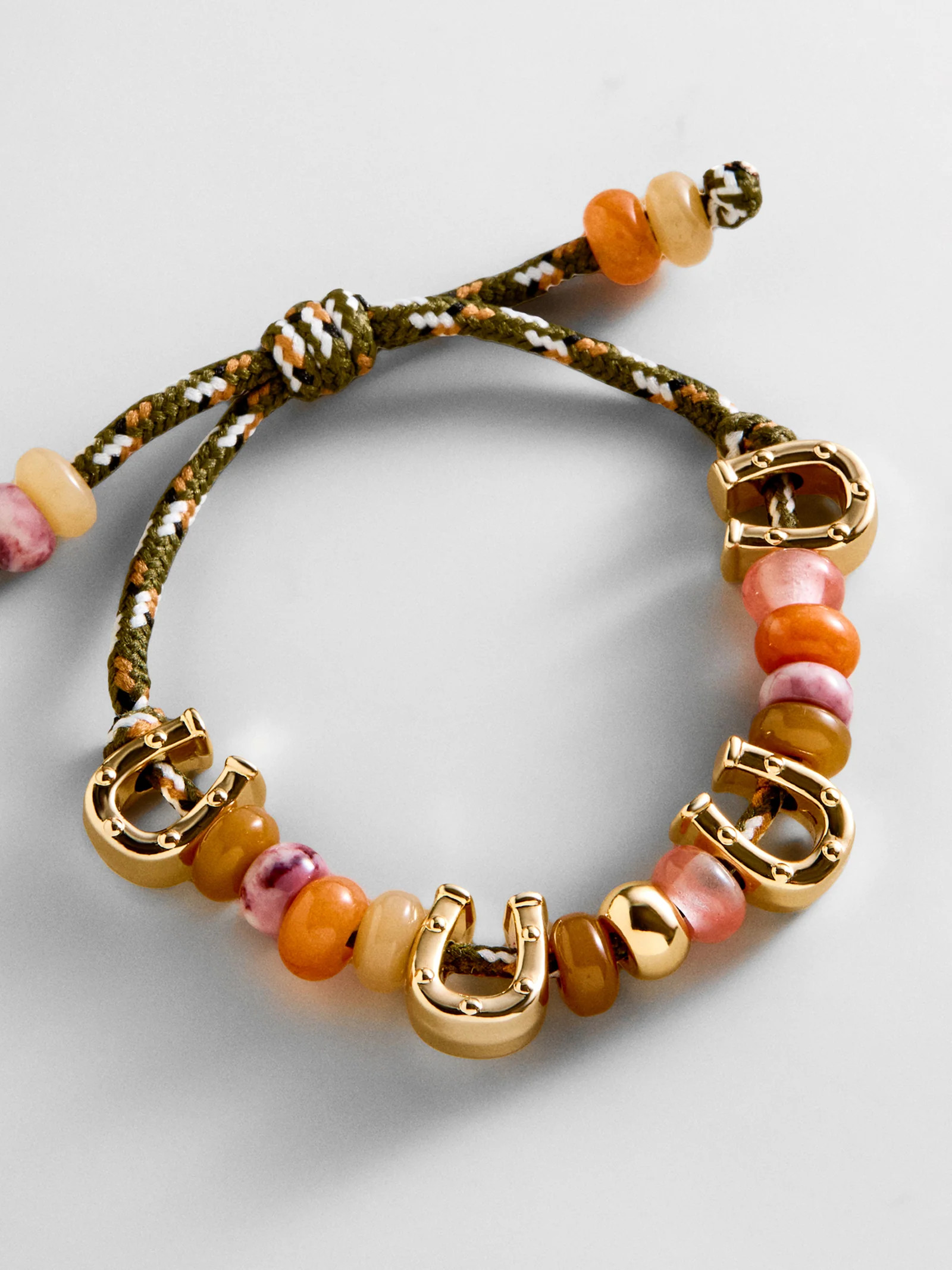 Happy Here Beaded Bracelet - Horseshoe | BaubleBar