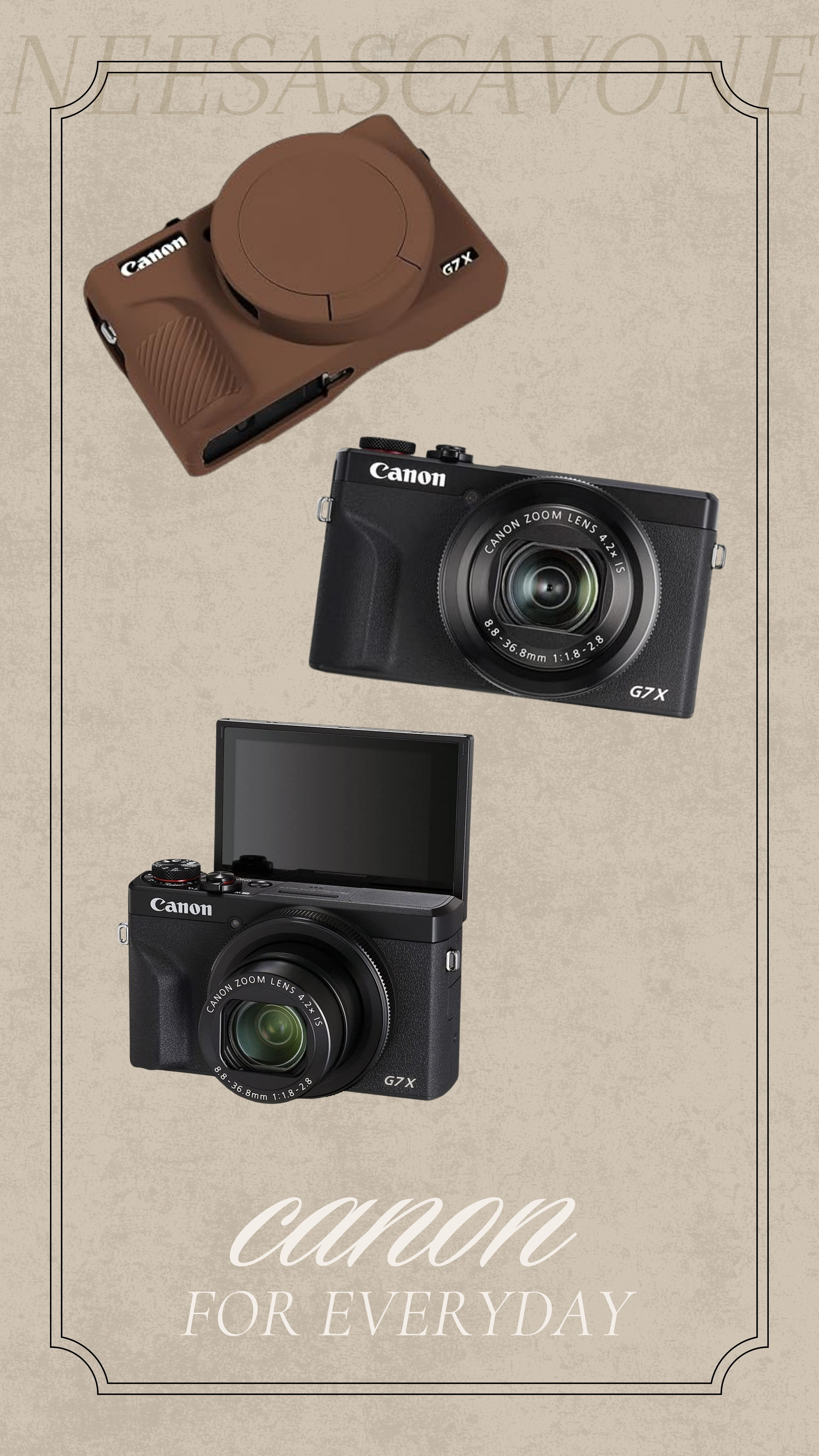 Canon G7X Mark III — the camera that makes everyday moments feel cinematic 🤎 From school runs to coffee dates, this is the compact camera I keep reaching for. The quality, flip screen, and dreamy content make it a creator favorite for a reason.

Perfect for moms, content creators, lifestyle photos, travel vlogs, and everyday memories ✨

#CanonG7X #CanonG7XMarkIII #VloggingCamera #ContentCreatorEssentials #CameraForContentCreators #EverydayCamera #CompactCamera #DigitalCamera #CreatorTools #PhotographyLover #LifestyleCreator #MomContentCreator #TikTokCreator #YouTubeCreator #AmazonFinds #CameraGear #PhotoContent #VideoContent #AestheticLifestyle #CreatorMustHaves #CanonCamera #PointAndShootCamera #TravelCamera #LTKCreator #CreatorFavorites

#LTKdayinmylife #LTKgrwm #LTKstorytime