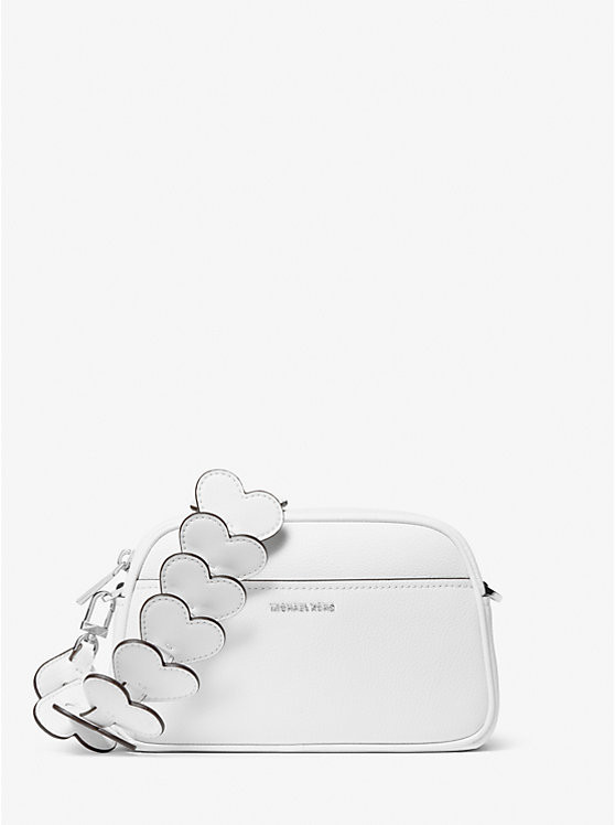 Jet Set Small Leather and Heart Embellished Strap Camera Crossbody Bag | Michael Kors US