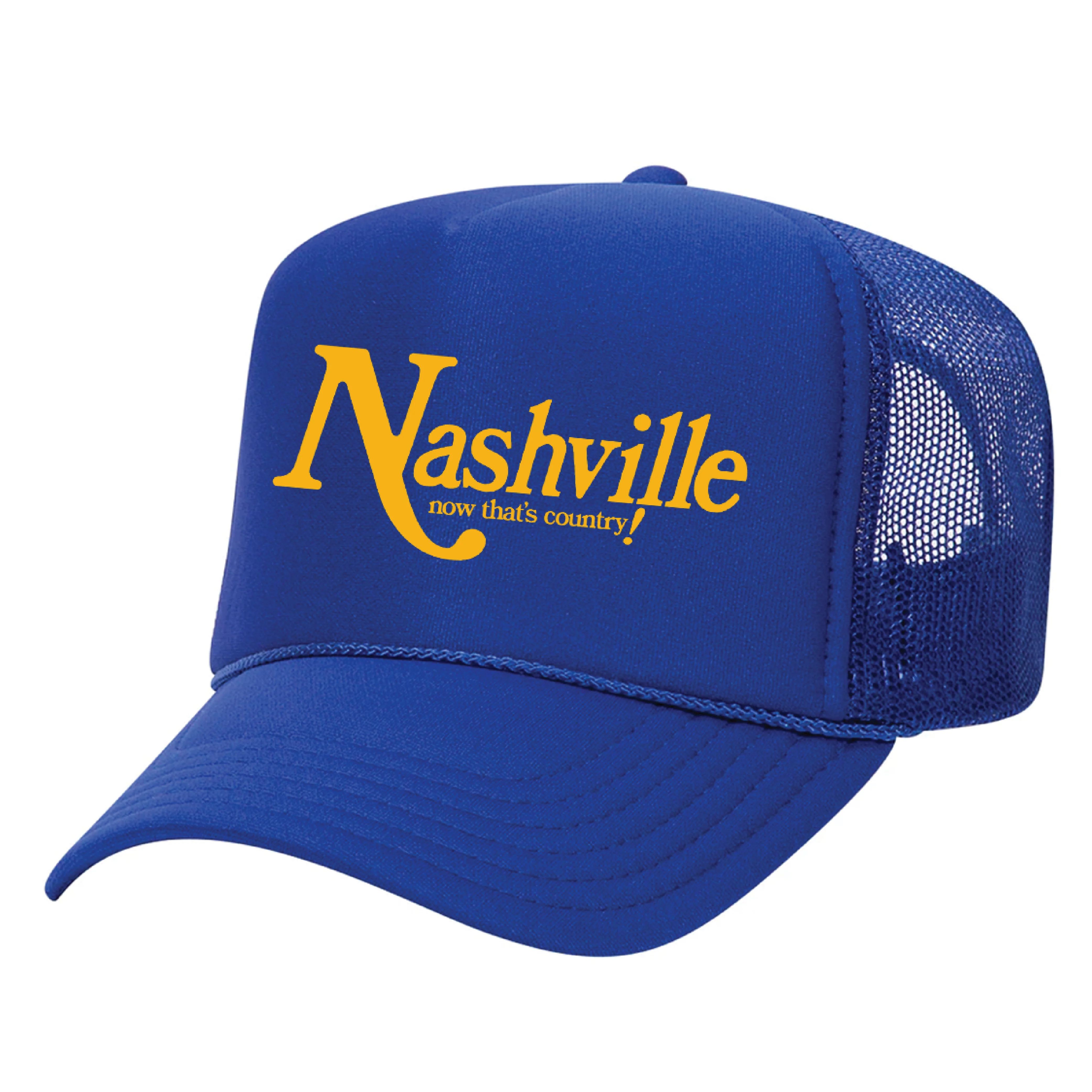 Nashville! Now That's Country Trucker Hat Blue | Premonition Goods