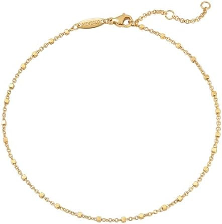 MEVECCO Anklet for Women Gold Chain 14K Gold Plated Dainty Boho Beach Summer Simple Foot Jewelry ... | Amazon (US)