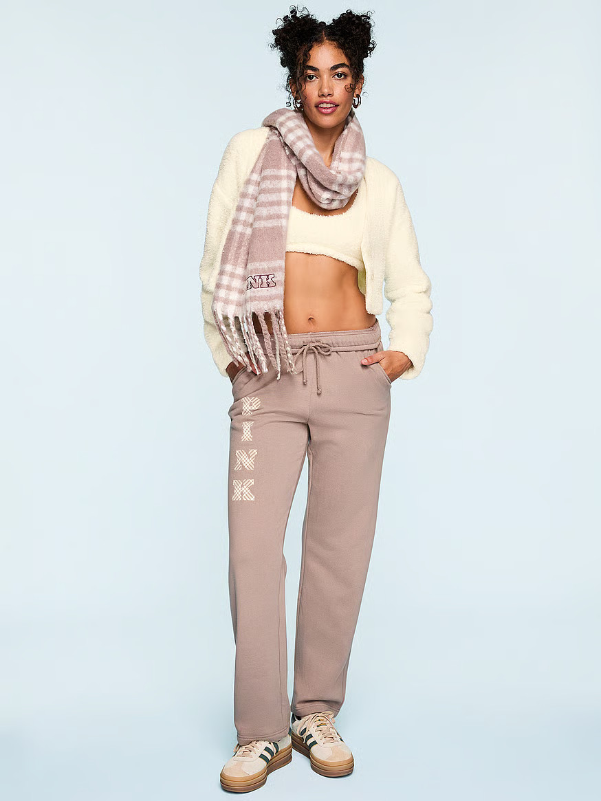 Buy Ivy Fleece Straight-Leg Sweatpants - Order Bottoms online 5000010392 - PINK US | Victoria's Secret (US / CA )