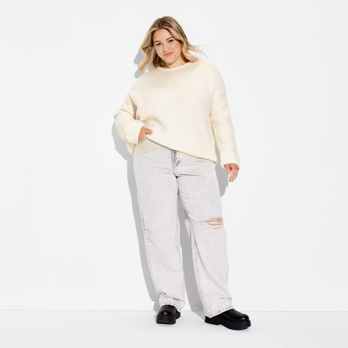 Women's Crewneck Cozy Cocoon Pullover Sweater - Wild Fable™ | Target