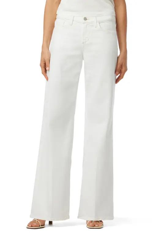 Joe's The Lou Lou Low Rise Wide Leg Jeans in White at Nordstrom, Size 26 | Nordstrom