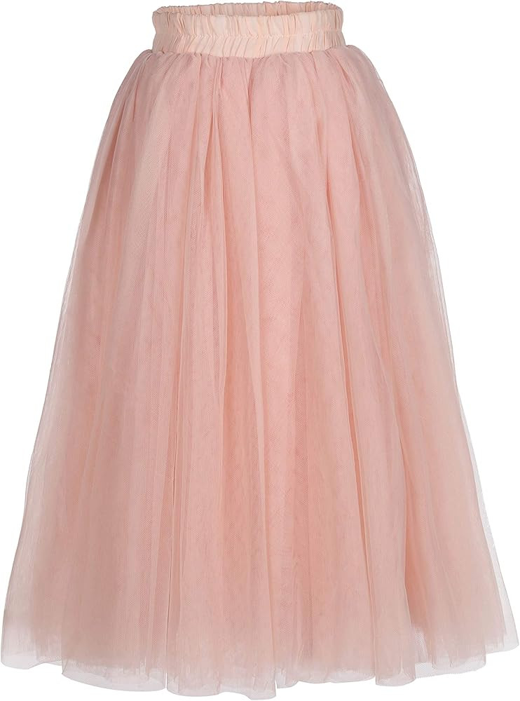 Flower Girls Tutu Skirts Lace Tops Princess Candy Color Tulle Maxi Skirts for Birthdany Party | Amazon (US)