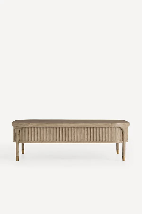 The Isla Fluted-Wood Rectangle 48" Coffee Table | Anthropologie (US)
