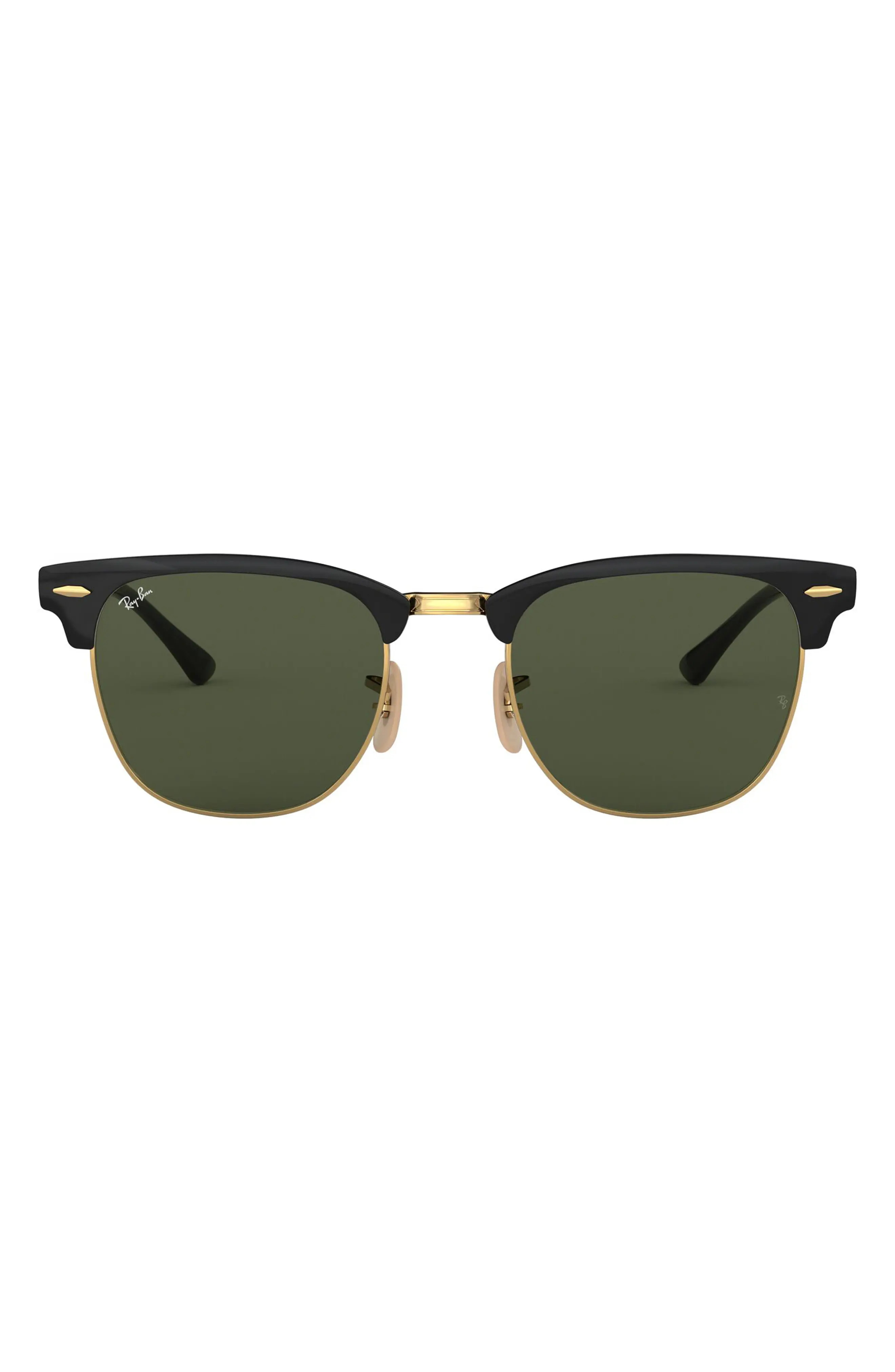 Ray-Ban Clubmaster 51mm Sunglasses in Black Gold at Nordstrom | Nordstrom