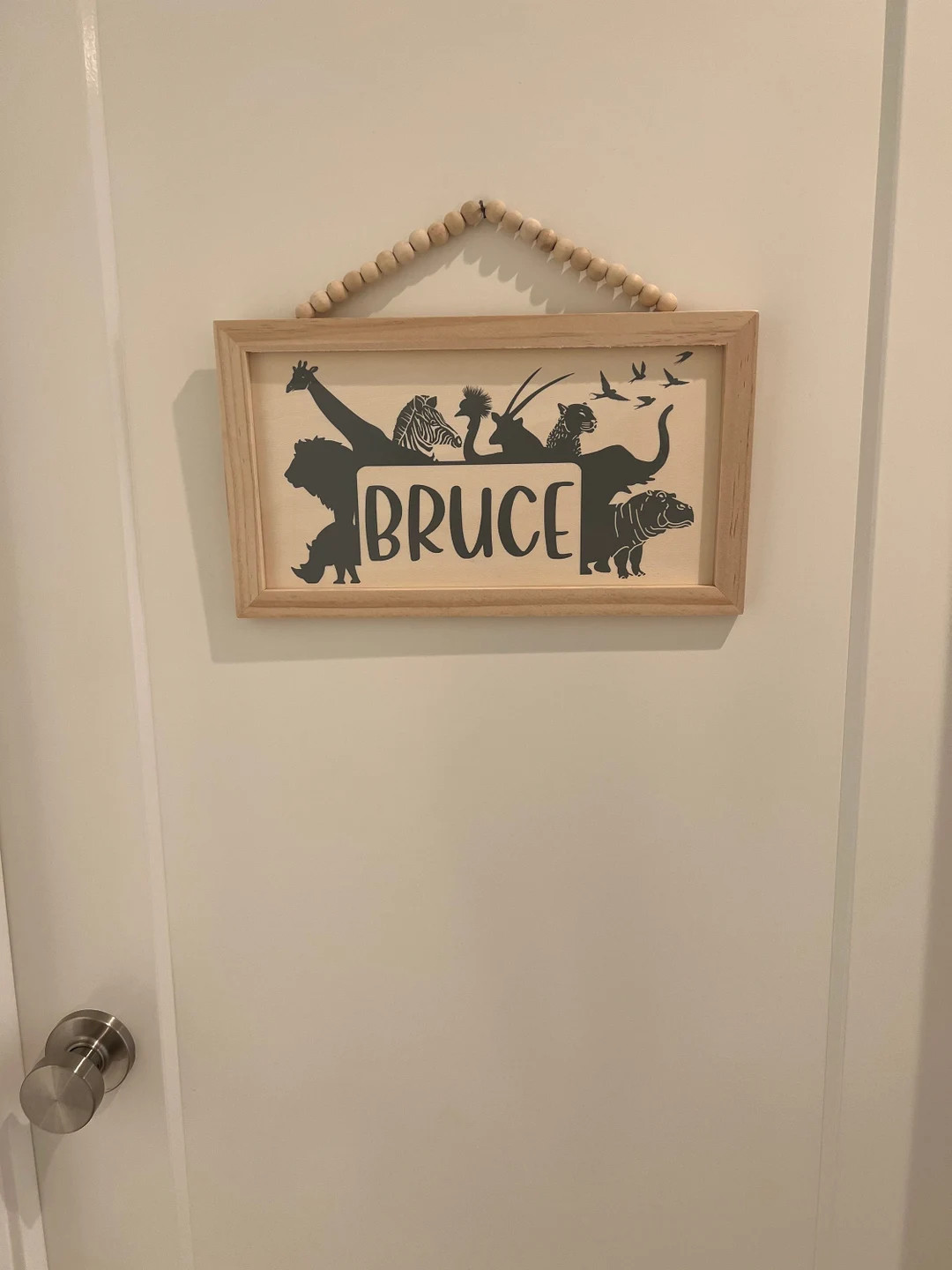 Custom Personalized Hanging Door Sign Animal Toddler Childs Room | Etsy (US)