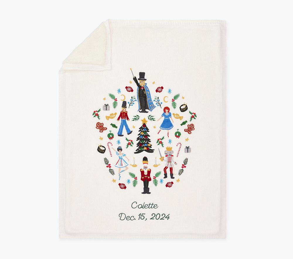 Rifle Nutcracker Heirloom Baby Blanket , Ivory Multi | Pottery Barn Kids