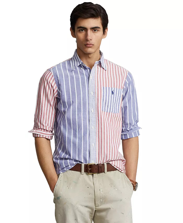 Men's Classic-Fit Gingham Oxford Shirt | Macy's