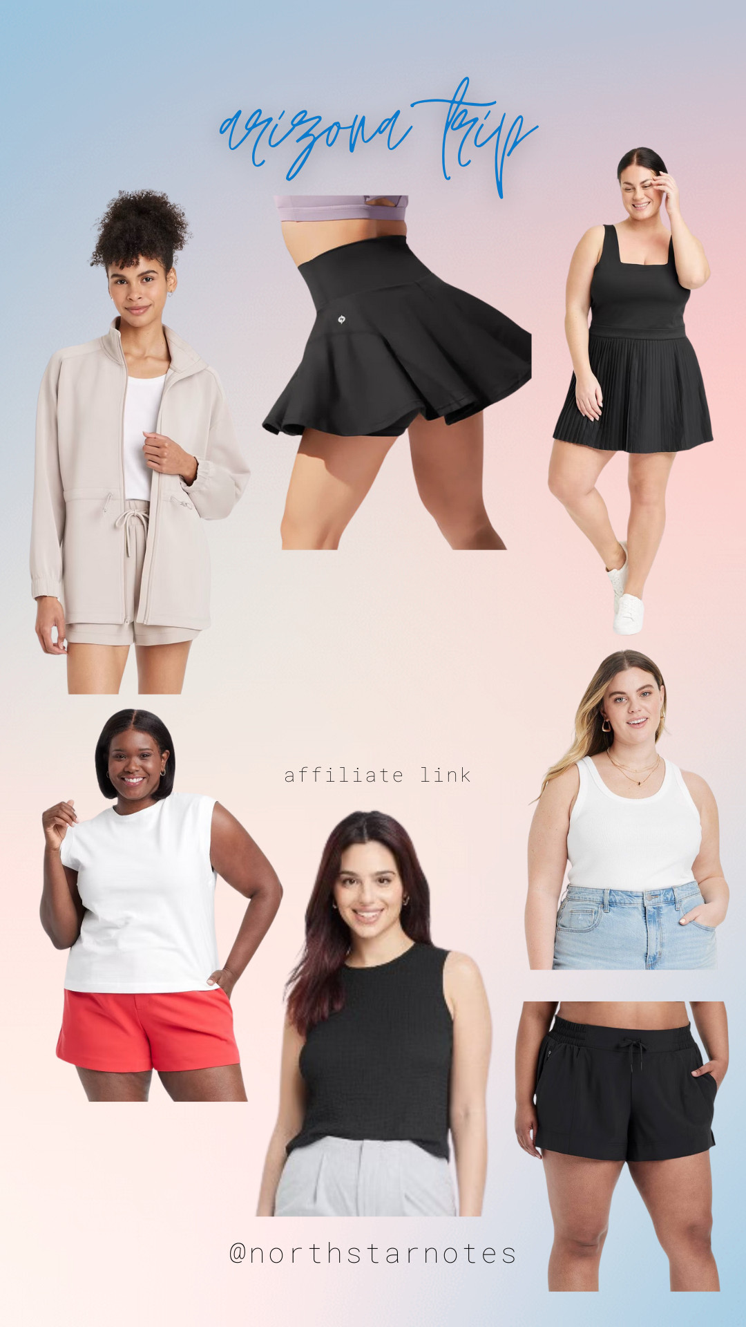 packed modular items to be able to easily mix and match dependent on weather or activity on our trip to Arizona recently. I was a 1X or XXL in everything and it all fit amazingly. Most of these finds are Target, believe it or not!  

 #LTKActive #LTKMidsize #LTKFindsUnder50