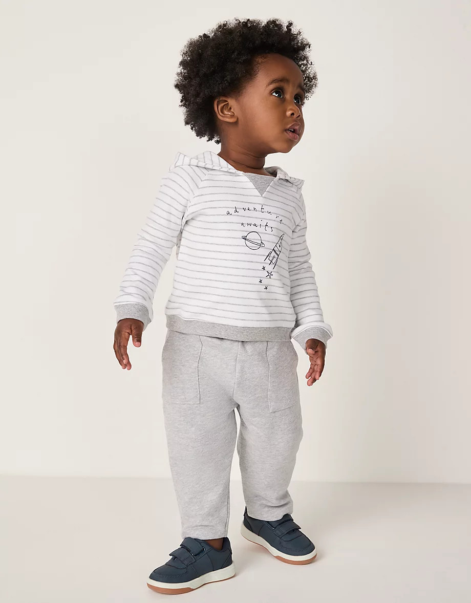 Organic Cotton Rocket Hoodie & Joggers Set (0–4yrs) | The White Company UK & ROW