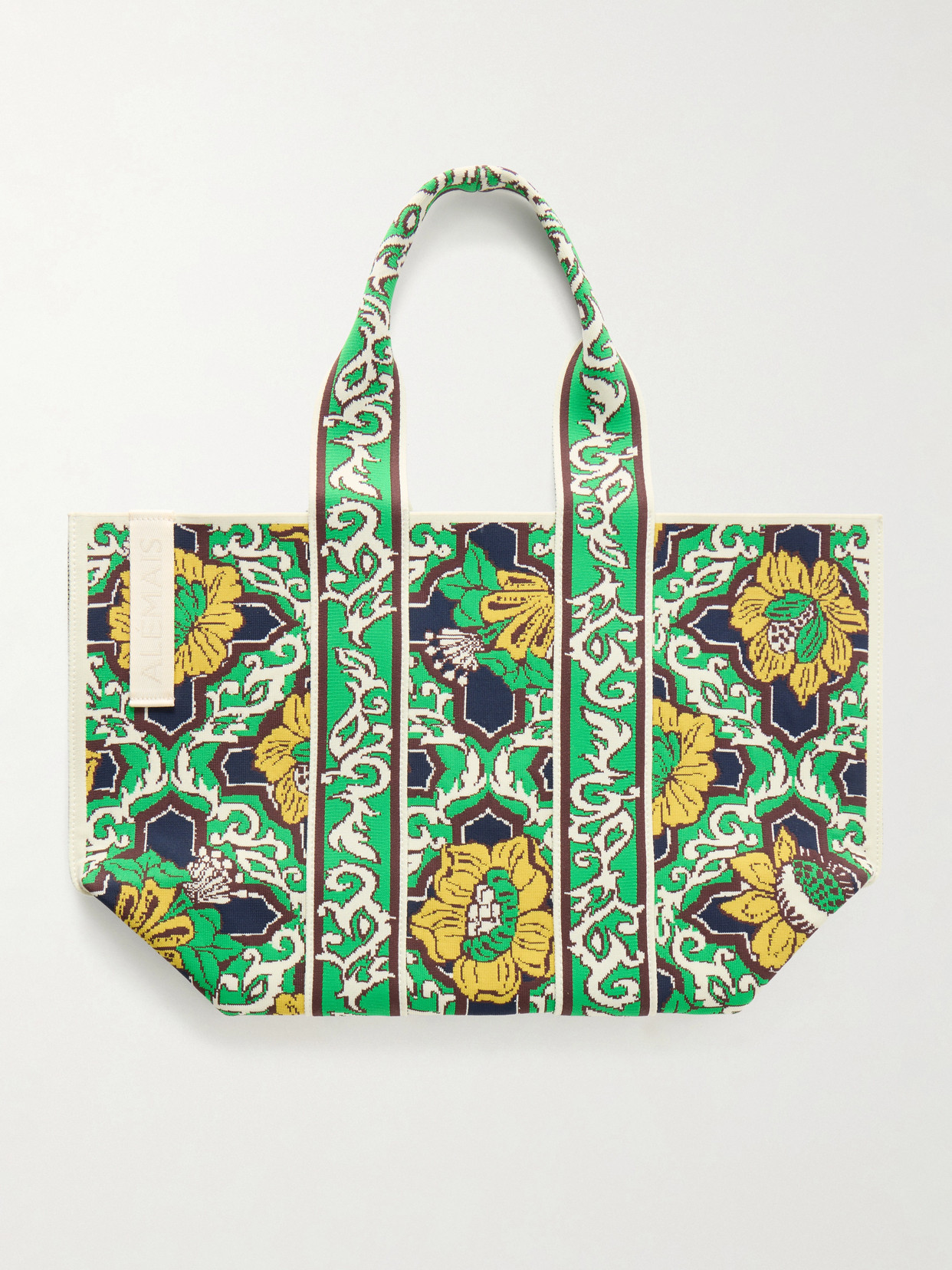 ALÉMAIS - Liana Recycled Jacquard-knit Tote - Green | NET-A-PORTER (US)
