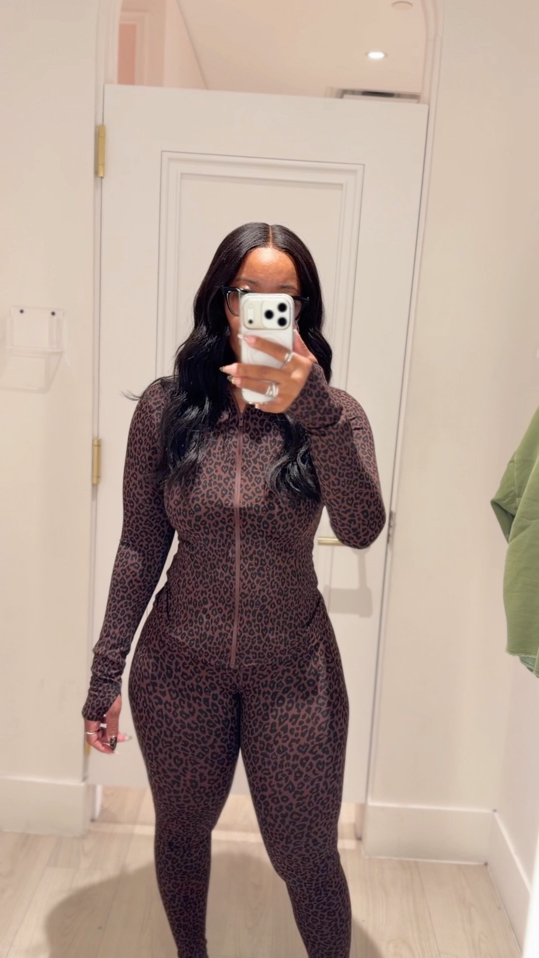 Wearing a  size medium in the top and bottom. These fit really well so and the pants are high waisted. Because I have bigger arms I decided to go up to a medium in the jacket for a better fit. If you want a looser look go to a size. I noticed the ants do come in a flare option but did not see it in store. Love the ring and it comes in different variety of colors to chose from. 

#LTKPetite #LTKSaleAlert #LTKActive