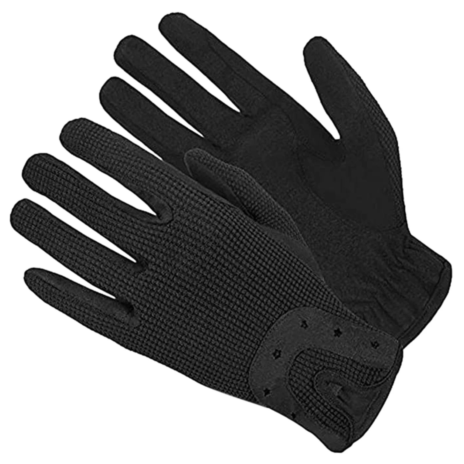 〖Hellobye〗Women Solid Horse Riding Gloves Cotton Fabric Gloves Leather Equestrian Gloves - Wa... | Walmart (US)