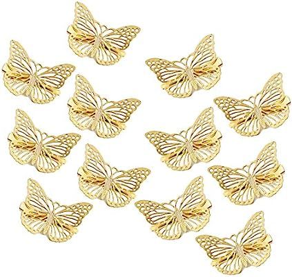 OBTANIM Butterfly Hair Clips, 12 Pcs Cute Metal Butterfly Hair Claw Pins Barrettes Accessories fo... | Amazon (US)