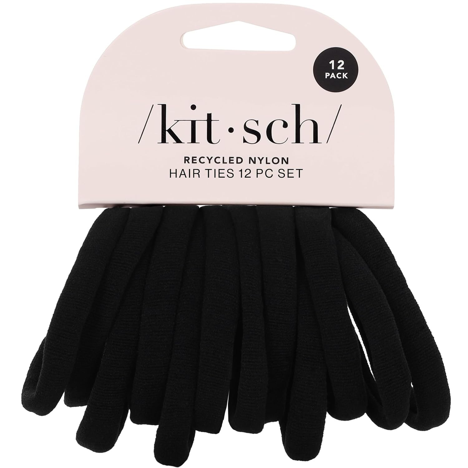 Kitsch Nylon Hair Ties No Damage - Stretchable Hair Bands for Strong All-Day Hold, Ponytail Holde... | Amazon (US)