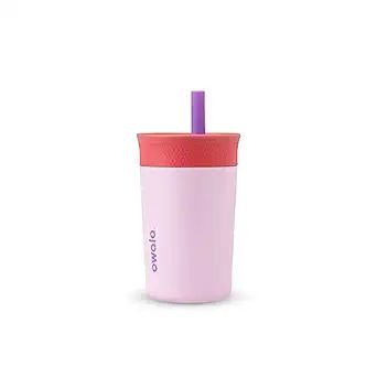 Owala Kids Insulation Stainless Steel Tumbler with Spill Resistant Flexible Straw, Easy to Clean,... | Amazon (US)