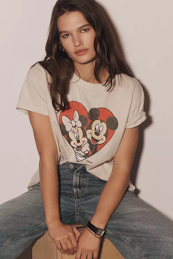 Junk Food x Anthropologie Disney Heart Graphic Tee | Anthropologie (US)