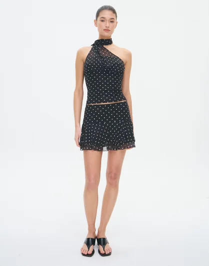 Print Ruffle Mesh Mini Skirt | Glassons (Australia)