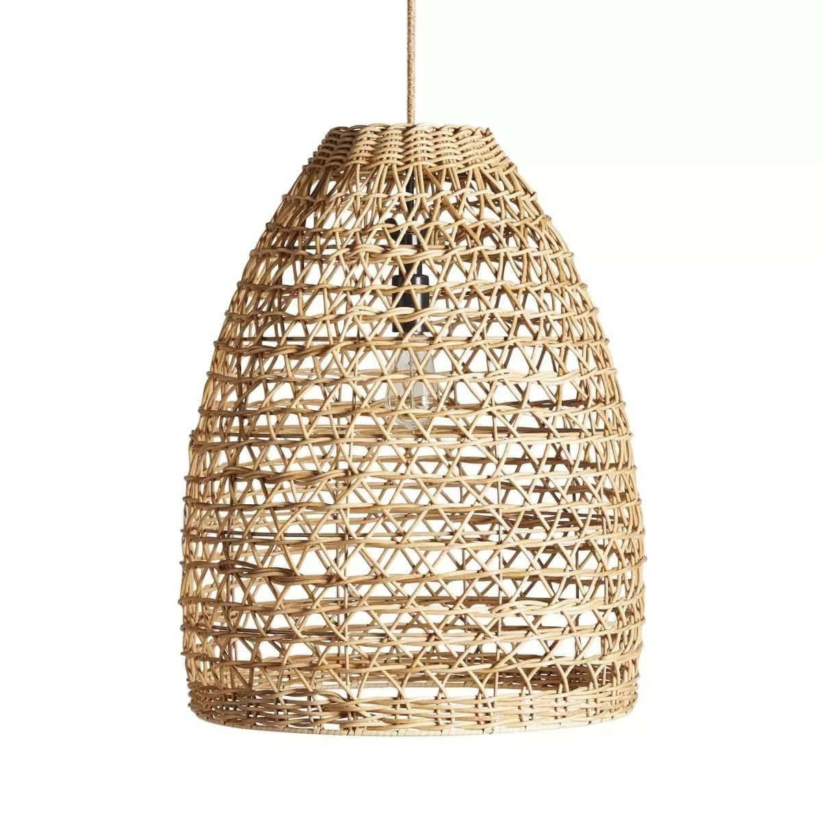 Mazed Lace Rattan Pendant Light | Rowabi