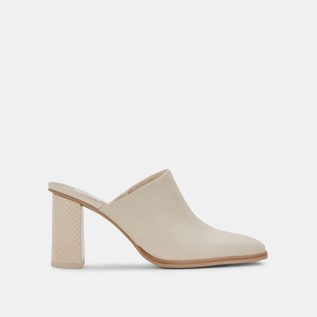 PAREZ MULES CREAM LEATHER | DolceVita.com