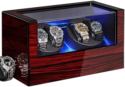 ANWBROAD Watch Winders For Automatic Watches, Automatic Watch Winder Box With Led Light, Watch Tu... | Amazon (US)