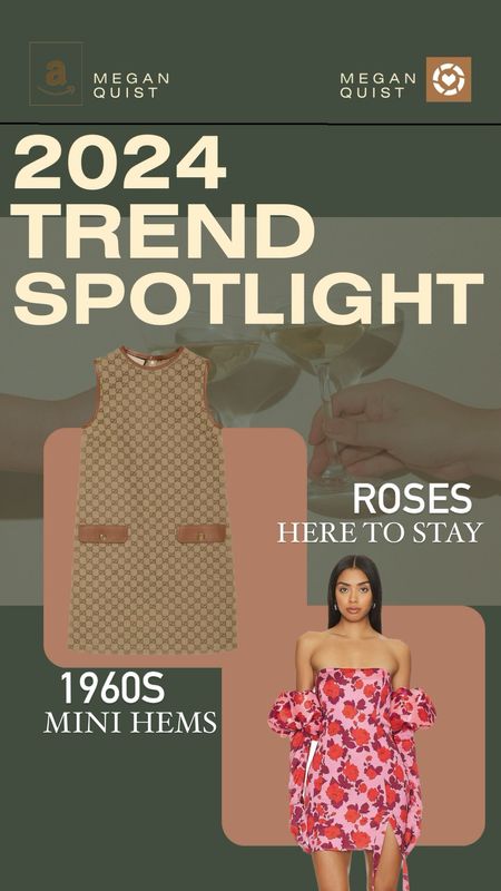 2024 trend spotlight 

1960s mini dresses 
Roses on so many things from girly to the continued Y2K 

#LTKHoliday #LTKparties #LTKGiftGuide