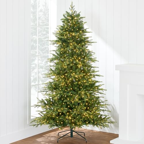 Best Choice Products Full Aspen Christmas Tree, 6ft Pre-lit Noble Fir w/ 1,200 Super Bright Twinkling Micro LED Lights, 2-in-1 White & Multicolor | Amazon (US)