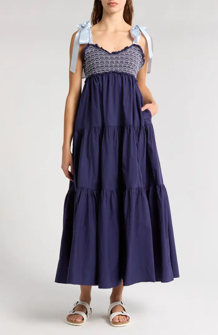 Bluebell Smocked Bodice Tiered Maxi Sundress | Nordstrom Rack