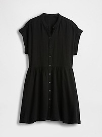 Crinkle Gauze Mini Shirtdress | Gap (US)