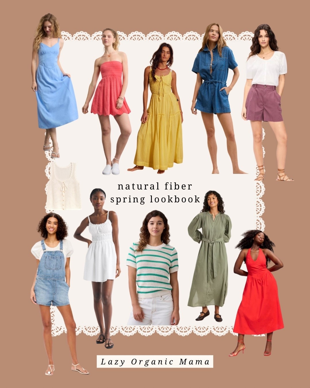 Natural fiber spring lookbook with better for you fabrics like linen, cotton, and rayon ✨includes pants, dresses, and tops that are breezy and comfortable

#LTKSaleAlert #LTKxAerie #LTKPetite