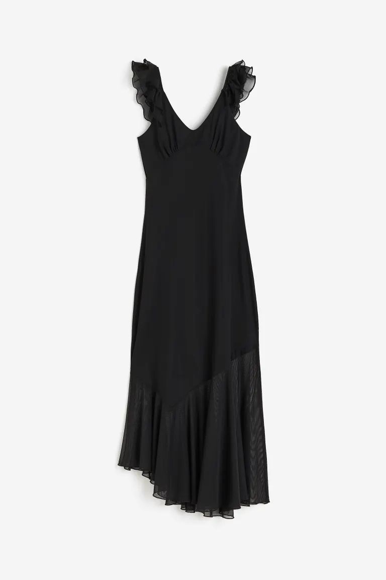 Frill-trimmed mesh dress | H&M (UK, MY, IN, SG, PH, TW, HK)