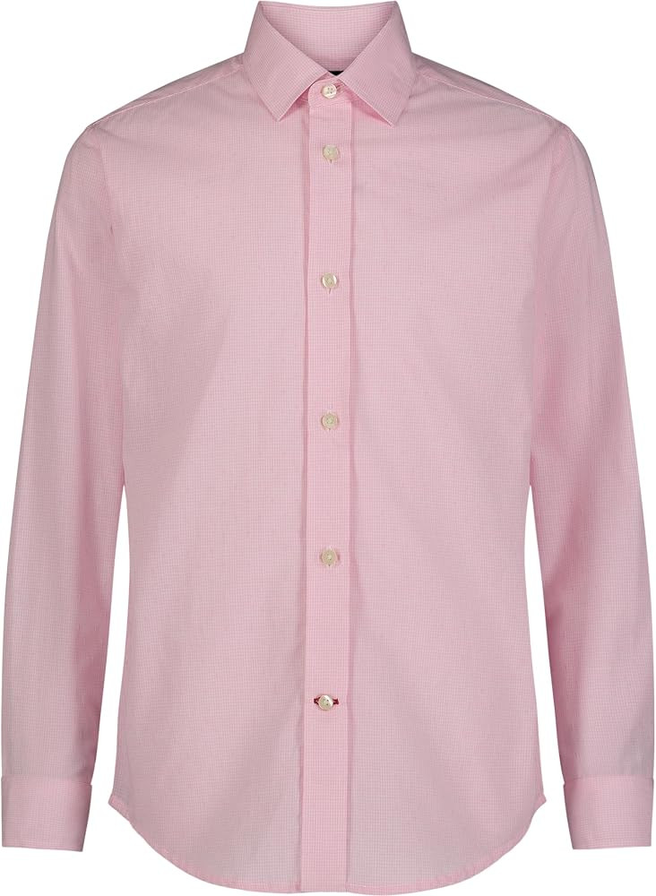 Tommy Hilfiger Boy's Long Sleeve Dress Shirt, Collared Button-down With Cuff Sleeves, Gingham | Amazon (US)