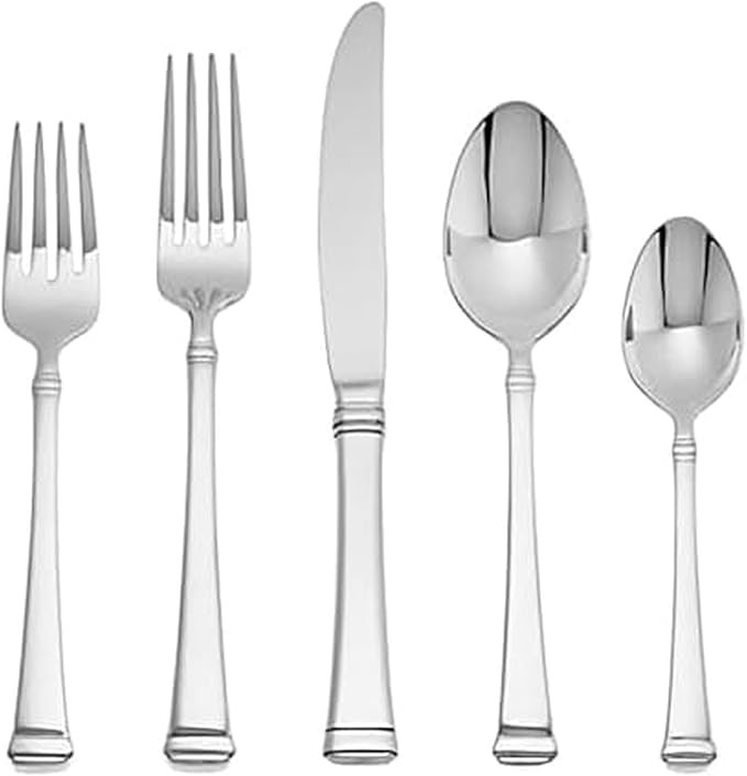 Mikasa Harmony 45-Piece Silverware Set, 18/10 Stainless Steel Cutlery for 8, Includes Forks, Kniv... | Amazon (US)