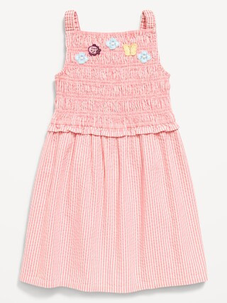 Sleeveless Smocked Textured Dress for Toddler Girls | Old Navy (US)