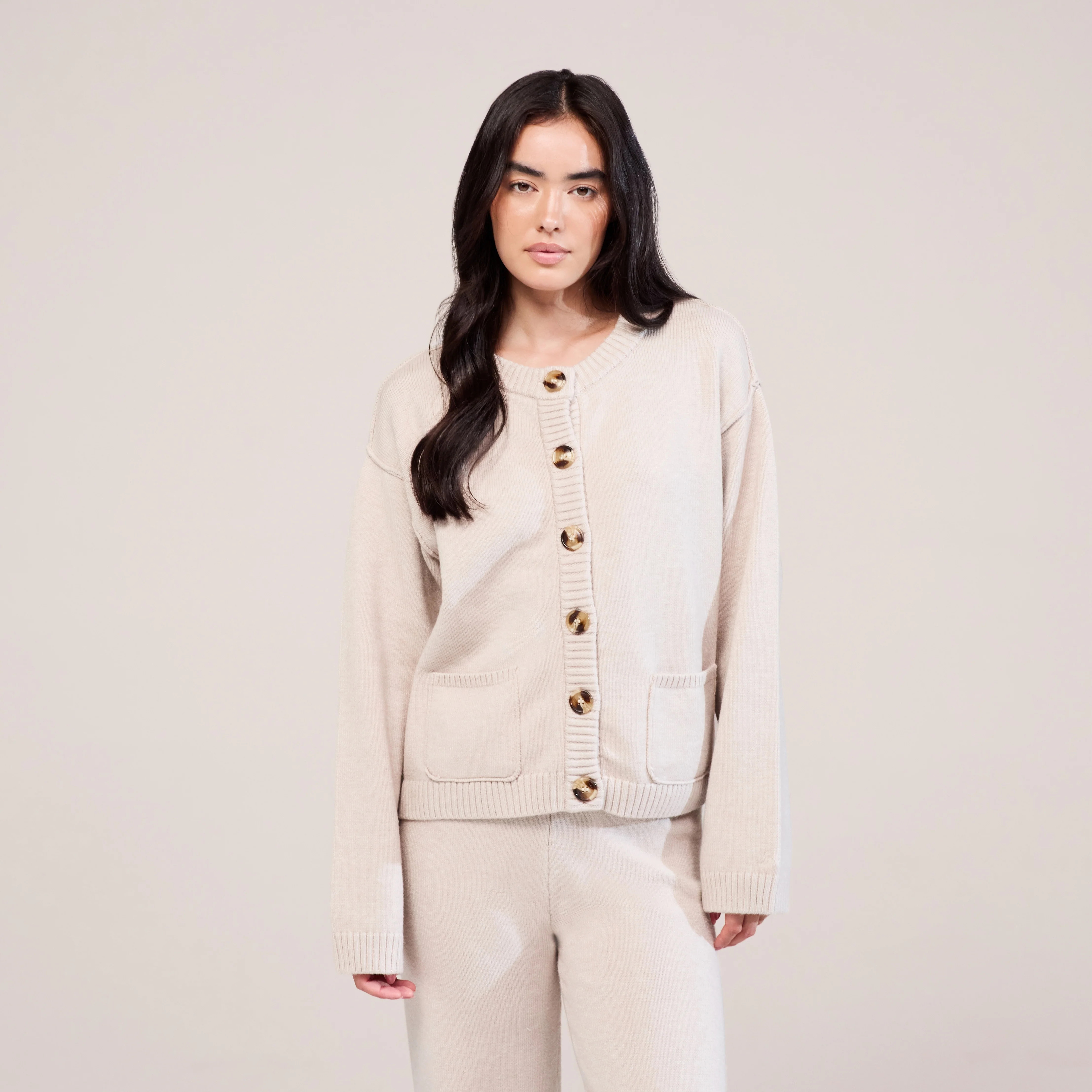 Soft Knit Cardigan | Beige | LOVALL