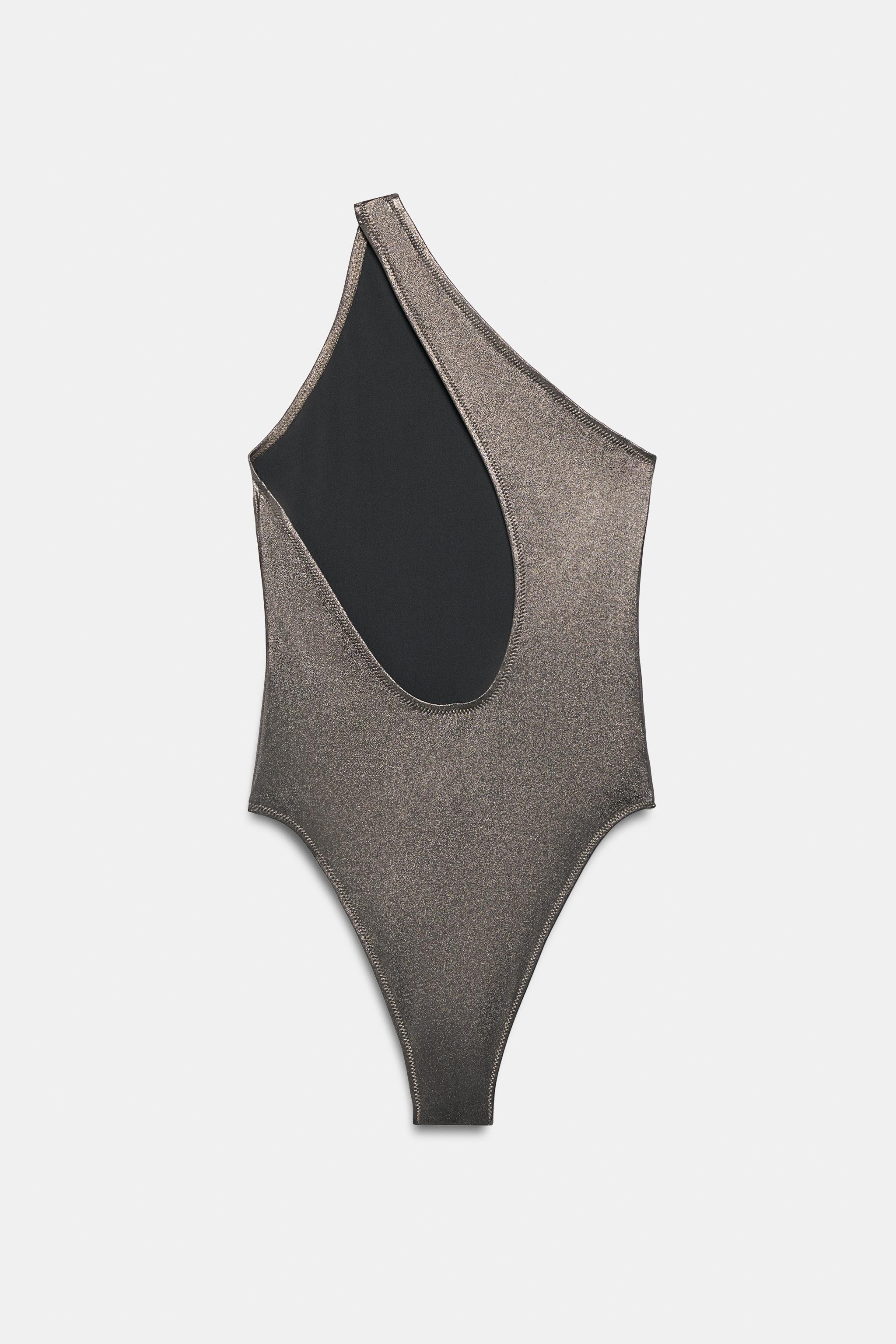 ASYMMETRIC METALLIC SWIMSUIT | Zara US