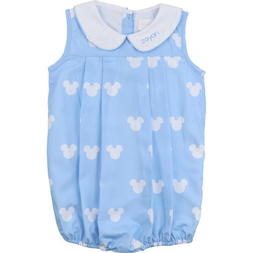 Blue And White Mouse Ears Print Bubble | Cecil and Lou