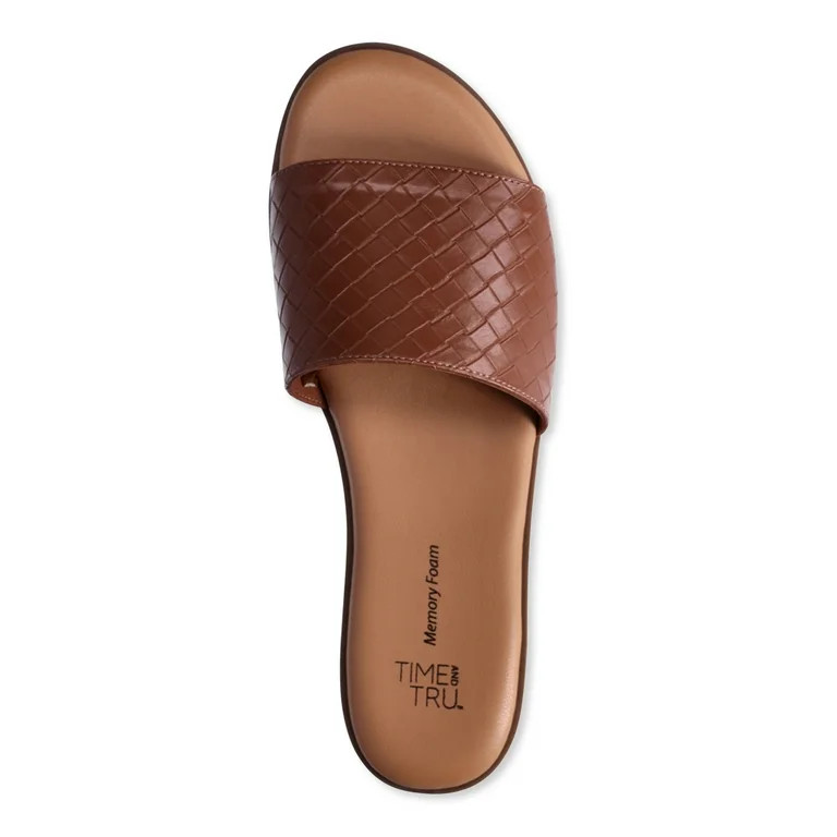 Time and Tru Women's Woven Slide Sandals | Walmart (US)