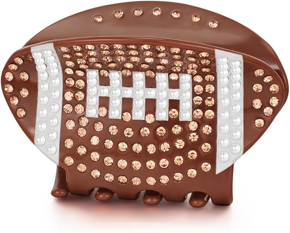 LILIE&WHITE 1PC American Football Hair Clips For Women Rugby Hair Claws Sports Hair Accessories C... | Amazon (US)