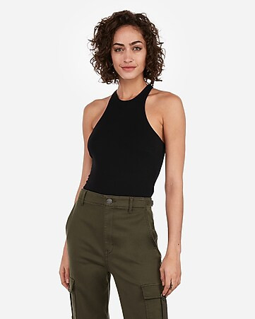 High Neck Cutaway Thong Bodysuit | Express