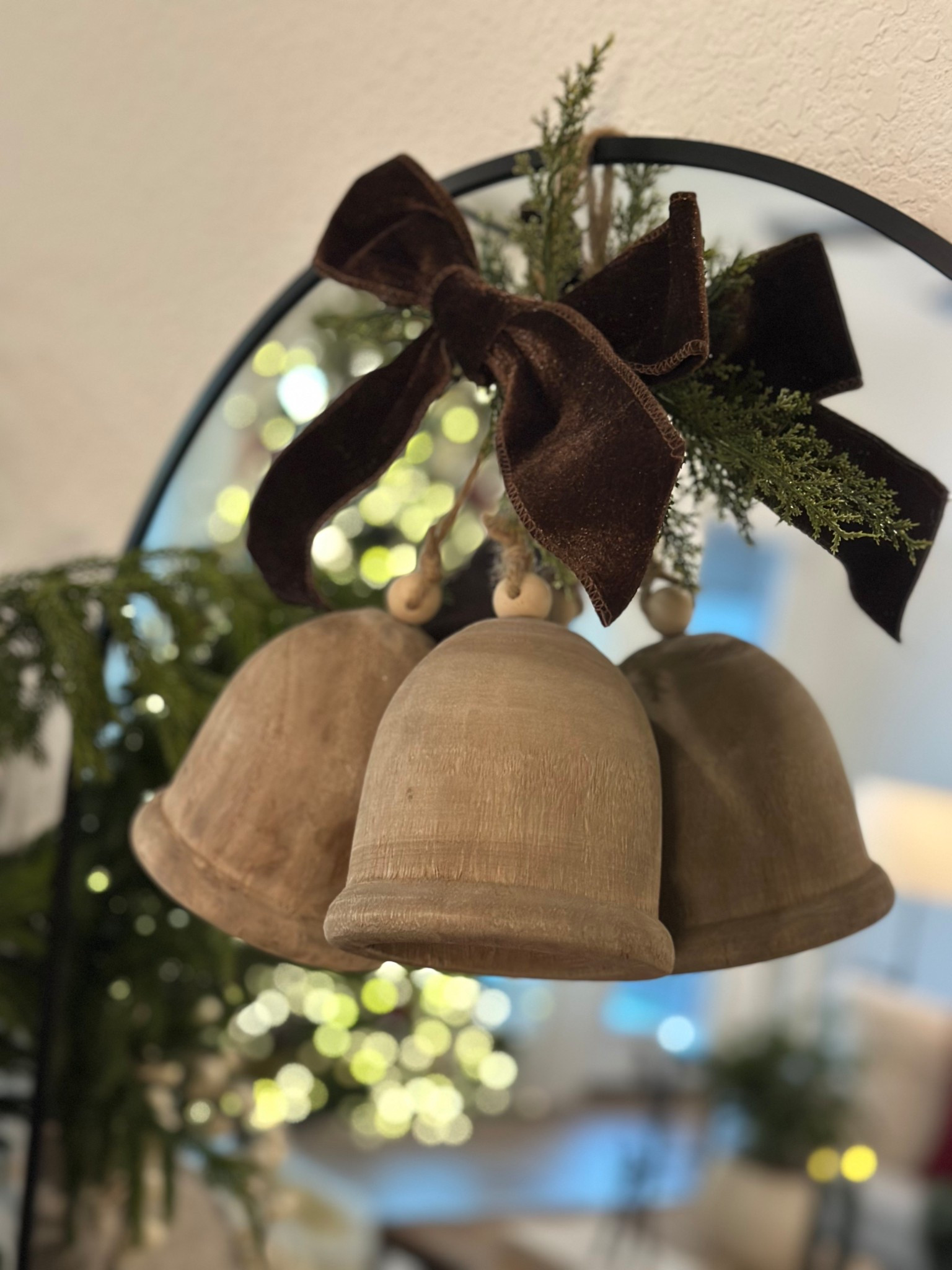 Wooden Bells with velvet bow

#LTKHome #LTKSeasonal #LTKHoliday