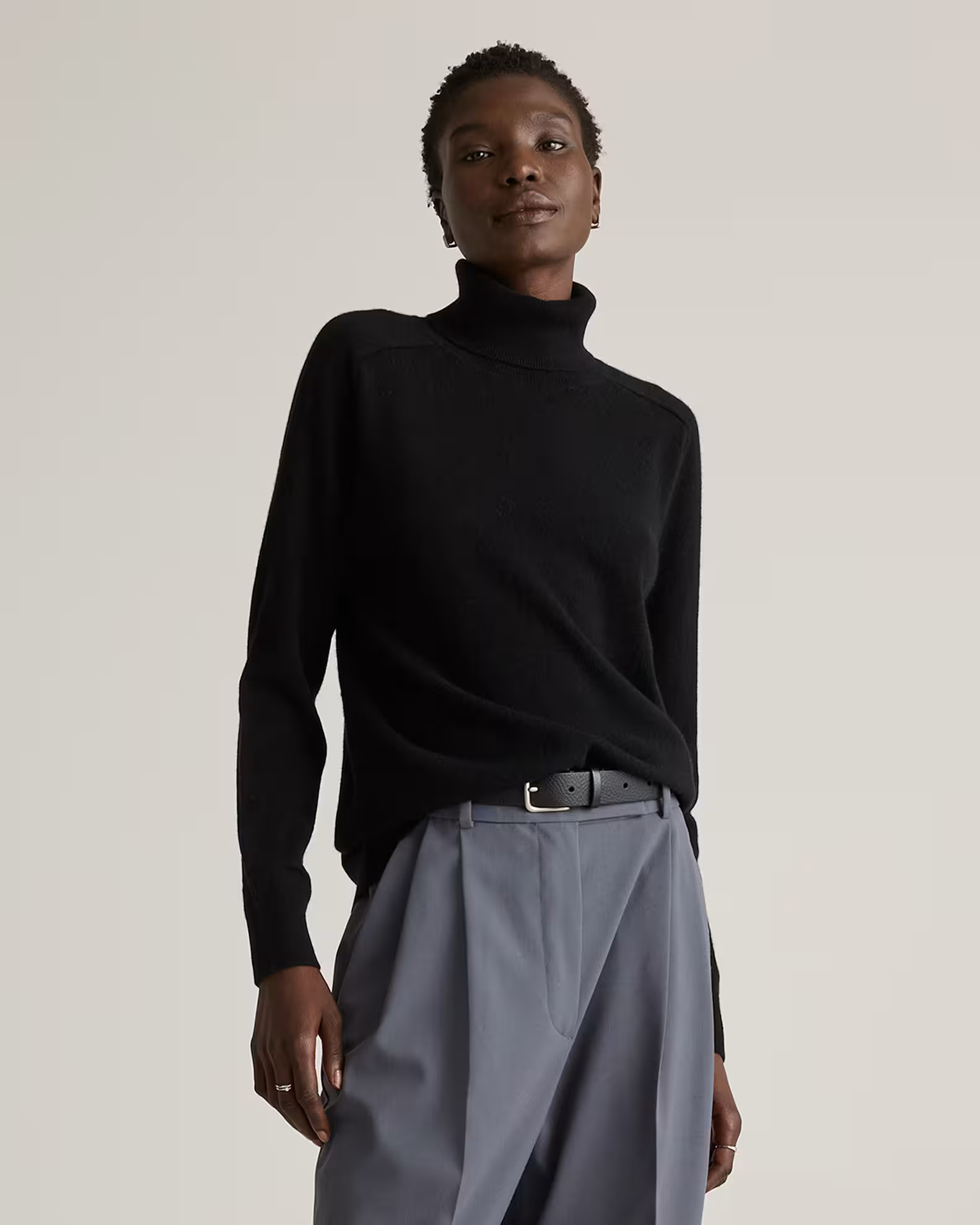 Cashmere Turtleneck Sweater | Quince in Black | Quince