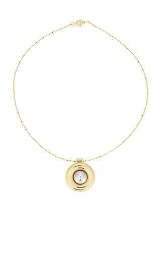 Luv AJ The Chrome Orb Pendant Necklace in Metallic Gold. | Revolve Clothing (Global)