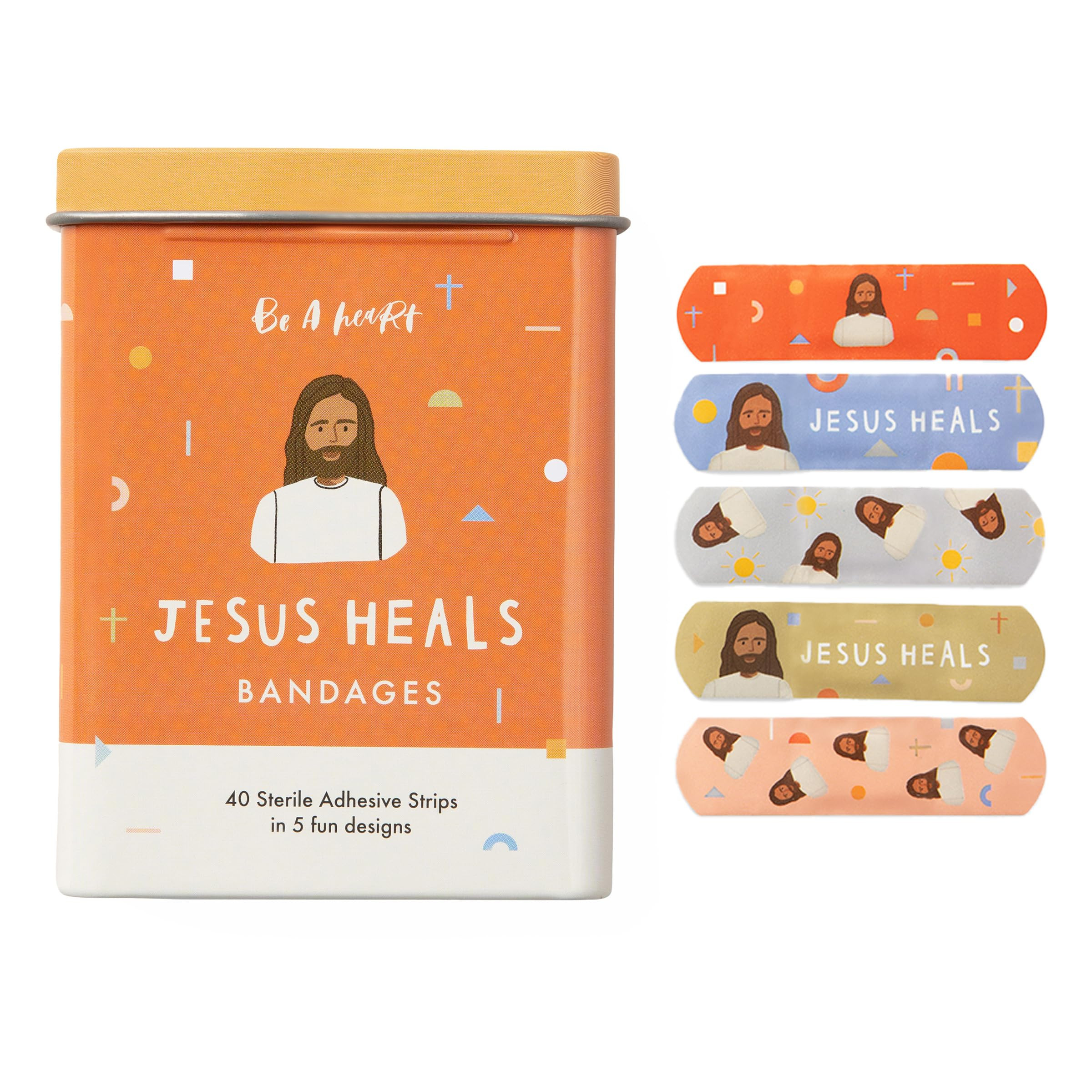 Be A Heart Original Jesus Heals Bandages, Kids Adhesive Bandages, Band-Aid for Kids (2 Bandage Ti... | Amazon (US)